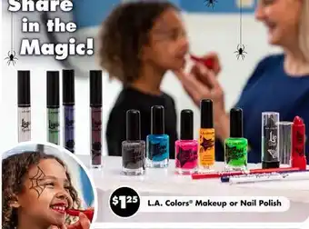 Dollar Tree L.A. Colors Makeup or Nail Polish offer