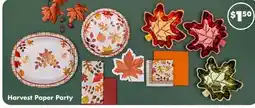 Dollar Tree Harvest Paper Party offer