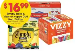Kroger Simply spiked, vizzy or happy dad hard seltzer offer