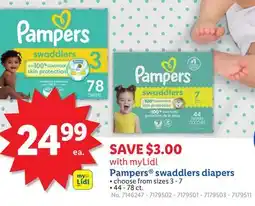 Lidl Pampers swaddlers diapers offer