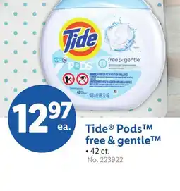 Lidl Tide Pods free & gentle offer
