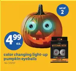 Lidl color changing light-up pumpkin eyeballs offer