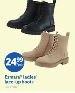 Lidl Esmara ladies' lace-up boots offer