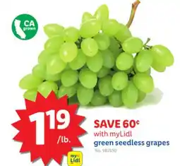 Lidl green seedless grapes offer