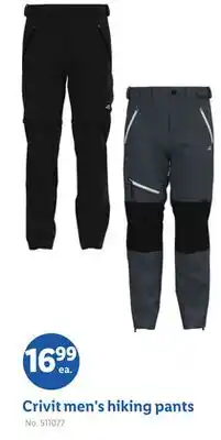 Lidl Crivit men's hiking pants offer