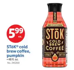Lidl STōK cold brew coffee, pumpkin offer