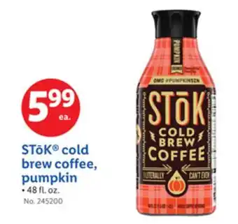 Lidl STōK cold brew coffee, pumpkin offer