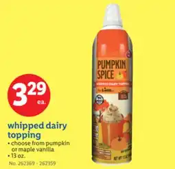 Lidl whipped dairy topping offer