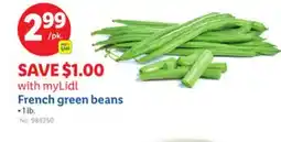 Lidl French green beans offer