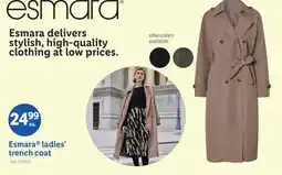 Lidl Esmara ladies' trench coat offer