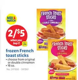 Lidl frozen French toast sticks offer