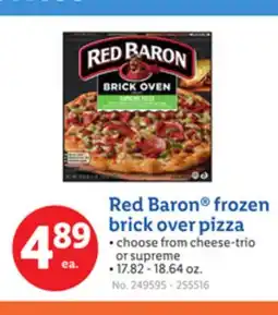 Lidl Red Baron frozen brick over pizza offer