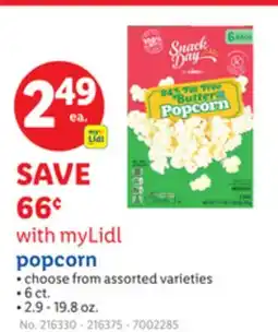 Lidl Snack Day popcorn offer