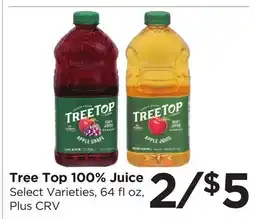 Food 4 Less Tree Top 100% Juice offer