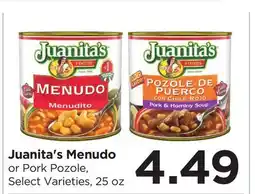 Food 4 Less Juanita's Menudo offer