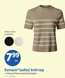 Lidl Esmara ladies' knit top offer