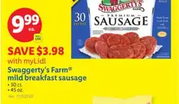 Lidl Swaggerty's Farm mild breakfast sausage offer
