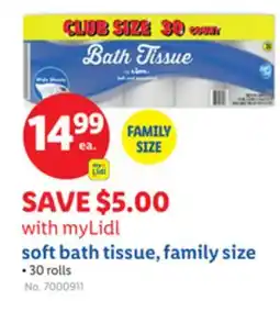 Lidl soft bath tissue, family size offer