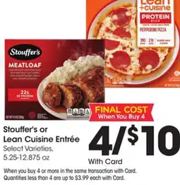 Ralphs Stouffer's or Lean Cuisine Entrée offer