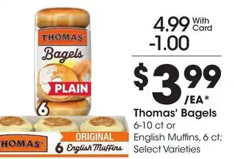 Ralphs Thomas' Bagels offer