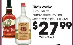Ralphs Tito's Vodka offer