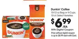 Ralphs Dunkin' Coffee offer