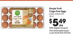 Ralphs Simple Truth Cage Free Eggs offer
