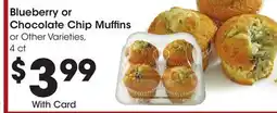 Ralphs Blueberry or Chocolate Chip Muffins offer