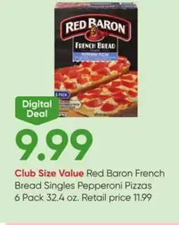 Stater Bros Red Baron French Bread Singles Pepperoni Pizzas offer