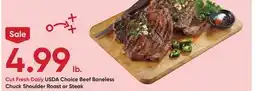Stater Bros Boneless Chuck Shoulder Roast or Steak offer