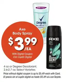 Ralphs Axe Body Spray offer