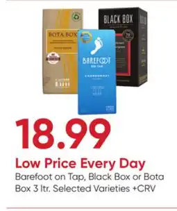 Stater Bros Barefoot on Tap, Black Box or Bota Box offer