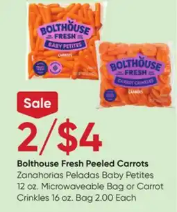Stater Bros Bolthouse Fresh Peeled Carrots offer
