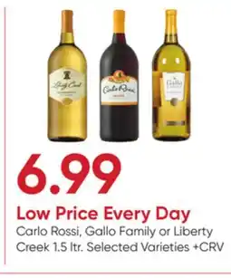 Stater Bros Carlo Rossi, Gallo Family or Liberty Creek offer