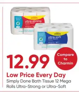 Stater Bros Simply Done Bath Tissue offer