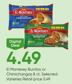 Stater Bros El Monterey Burritos or Chimichangas offer
