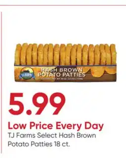 Stater Bros TJ Farms Select Hash Brown Potato Patties offer