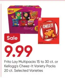 Stater Bros Frito Lay Multipacks 15 to 30 ct. or Kellogg's Cheez-It Variety Packs 20 ct offer