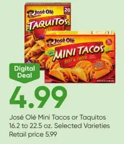 Stater Bros José Olé Mini Tacos or Taquitos offer