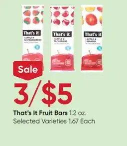 Stater Bros That's It Fruit Bars offer
