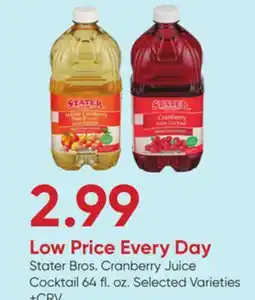 Stater Bros Stater Bros. Cranberry Juice Cocktail offer