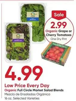 Stater Bros Organic Full Circle Market Salad Blends offer