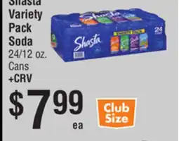 Smart & Final Shasta Variety Pack Soda offer