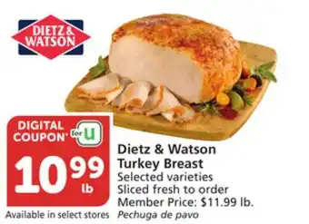 Vons Dietz & Watson Turkey Breast offer