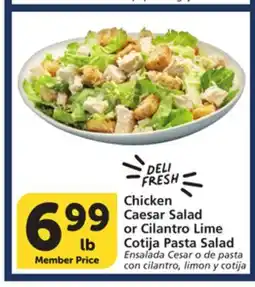 Albertsons Chicken Caesar Salad or Cilantro Lime Cotija Pasta offer
