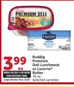 Albertsons Buddig Premium Deli Lunchmeat or Lucerne Butter offer