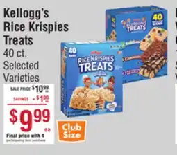 Smart & Final Kellogg's Rice Krispies Treats offer