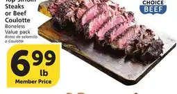 Vons Top Sirloin Steaks or Beef Coulotte offer