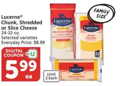 Vons Lucerne Chunk, Shredded or Slice Cheese offer