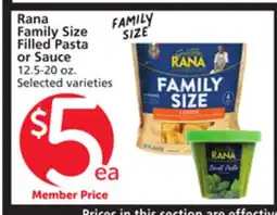 Albertsons Rana Family Size Filled Pasta or Sauce offer